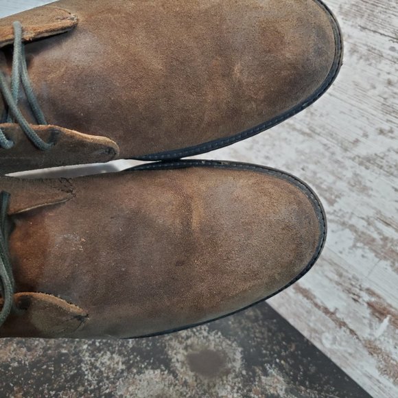 Frye Edwin Chukka Boots Sz 13 M Used Brown Suede Rugged Distressed 87160 - Picture 13 of 14